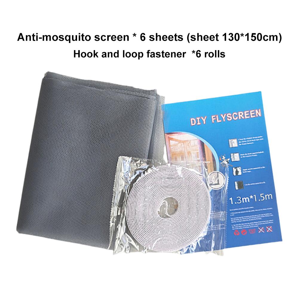 6Pcs Screen Door Replacement Fine Mesh DIY Window Screen Well-Ventilated Window Mesh Replacement for Block Flying Insects