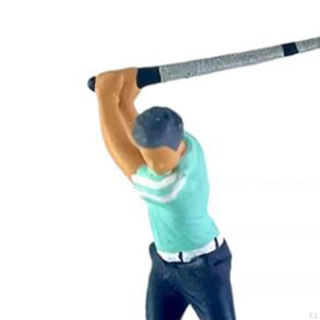 3 шт. 1:64 масштабные фигурки людей с сумкой для гольфа, миниатюрная сцена, украшение, поезда