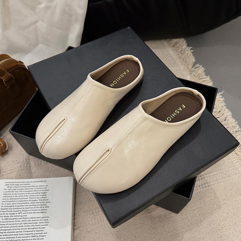 Ретро черные ленивые мокасины одинарные туфли женские туфли 2025 новая осенняя корейская версия однопедальная сумка головные и полутапочки