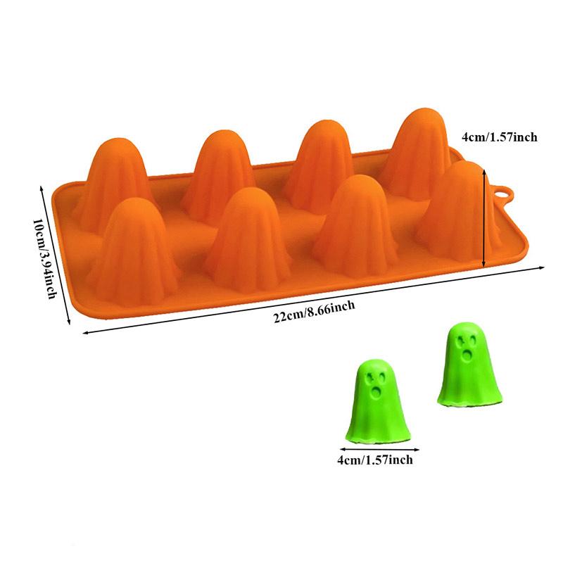 Силиконовая форма для выпечки Хэллоуин Тыква Череп Летучая мышь Шоколад - Один большой Паук, Светло-фиолетовый, Разные стили, Кухонный инструмент для выпечки