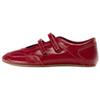 New Year Collection PU Vintage Patent Effect Double Strap Casual Shoes 0.5cm Women Shoes Red 15205510