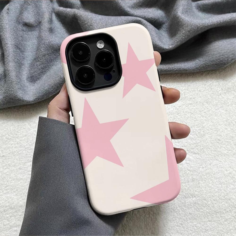 Чехол для телефона 2-в-1 со звездным узором, подходящий для iPhone 17 16 15 14 13 12 11 Pro/Max/Plus, противоударная задняя крышка