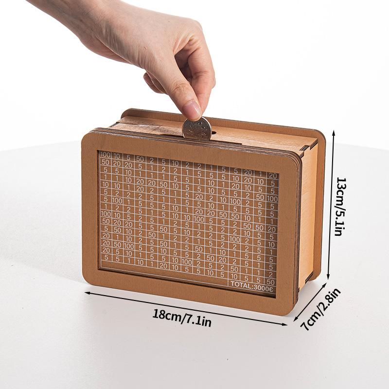 Деревянная копилка 1000/2000/3000/5000/10000 евро Копилка со счетчиком кассовые ящики сберегательные цели и коробки с числами
