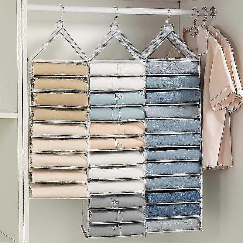 Closet storage organizer PVC 9-shelf hanging