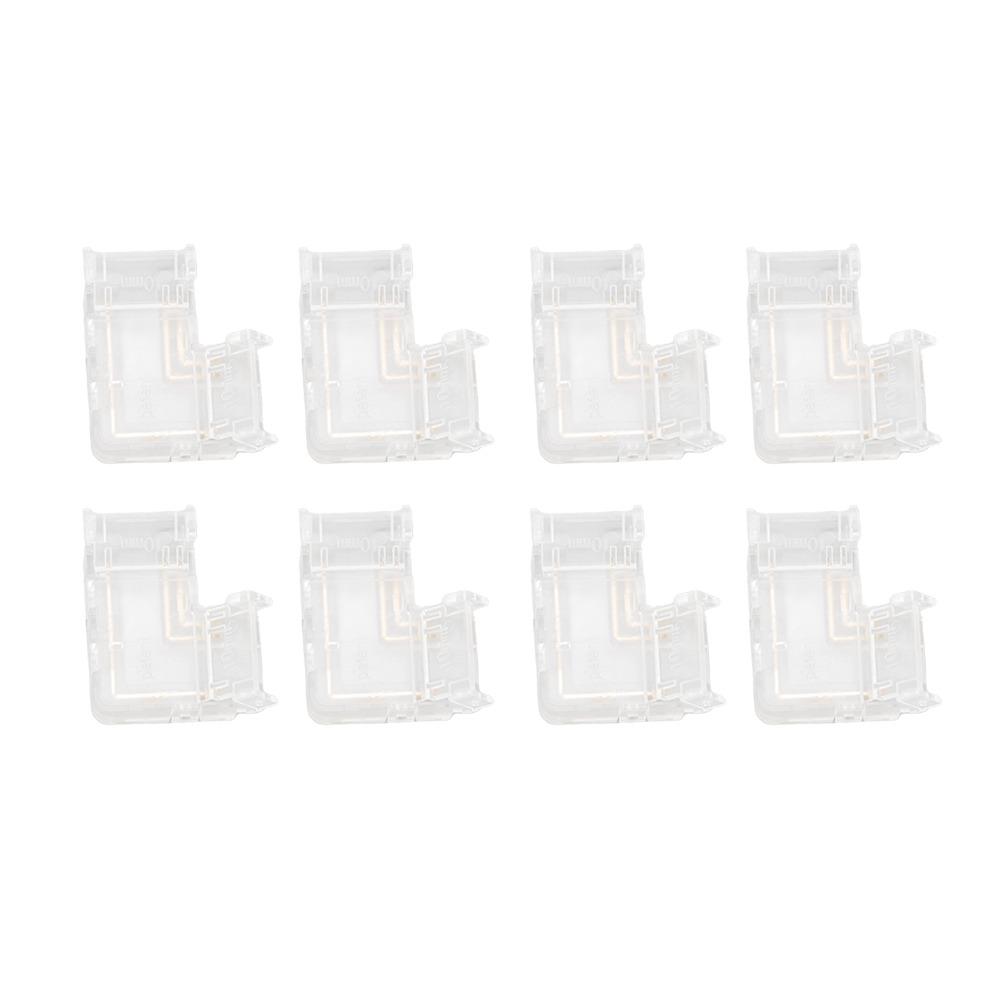 8pcs COB COB Connector Solderless L Shaped Connector LED Connector Kit For COB LED Strip Light