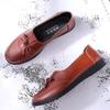 Women's Ladies Female Woman Mother Shoes Flats Genuine Leather Loafers Mixed Colorful Non Slip On Plus Size 35-41