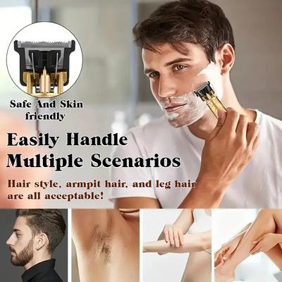 Винтажная беспроводная машинка для стрижки волос T9 - Профессиональный парикмахерский триммер для мужчин для бритья бороды для бритв с легким дизайном