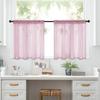 2pcs Sheer Kitchen Short Curtains Rod Pocket Room Divider Semi-Blackout Window Valances for Bathroom Bedroom Rideaux Chambre