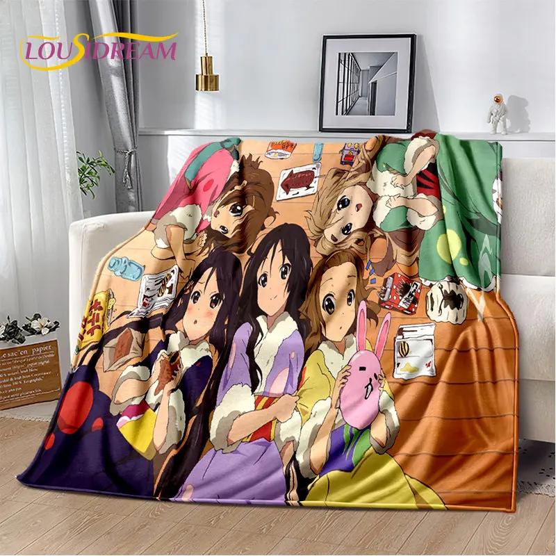 K-ON Cartoon Cute Lolita Kawaii Girls Мягкое плюшевое одеяло, фланелевое одеяло, плед для гостиной, спальни, кровати, дивана, пикника