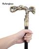 Golden Skull Walking Stick Decorative Vampire Cospaly Vintage Party Fashionable Walking Cane Halloween Crosier 93cm