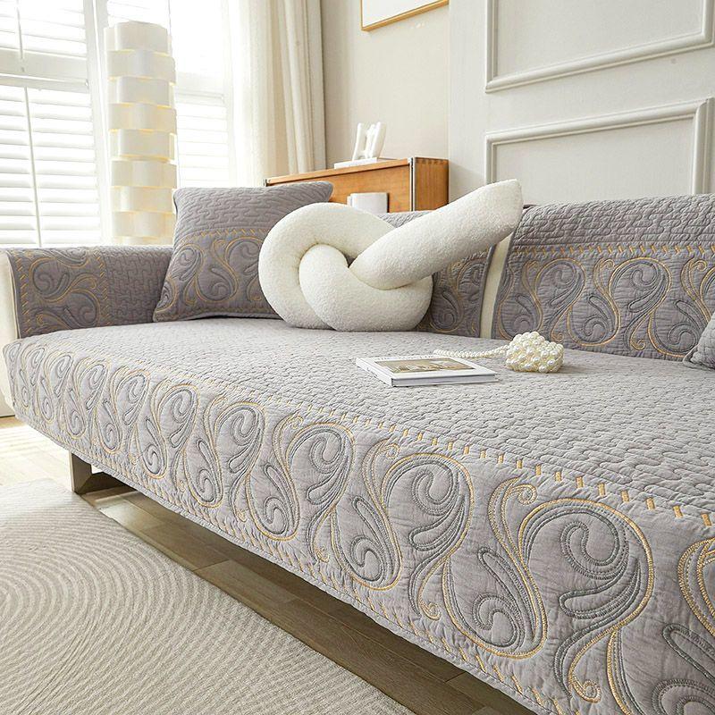 Contemporary Style Sofa Cover – High-Quality Polyester, Non-Slip Pet-Friendly One-Piece Couch Protector Fits Armchairs, Loveseats, 3 & 4-Seater Sofas