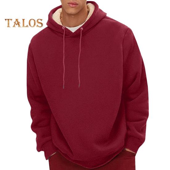 Зимняя мужская толстовка с капюшоном на бархатной подкладке, свободная, с длинными рукавами, со шнурком, большого размера, средней длины, с эластичными манжетами и подолом, повседневная толстовка для пары