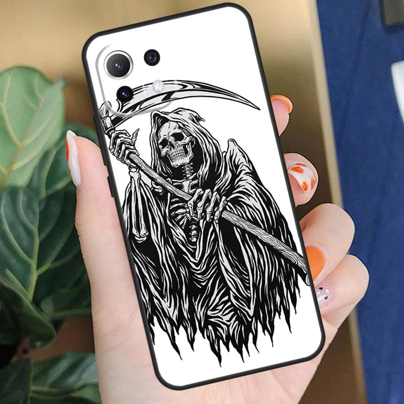 Чехол-череп Жнеца Смерти для Xiaomi 15 14 Ultra 13T 14T 15T Pro 17 Pro Max POCO F8 F7 F5 F6 X5 X6 X7 Pro Чехол