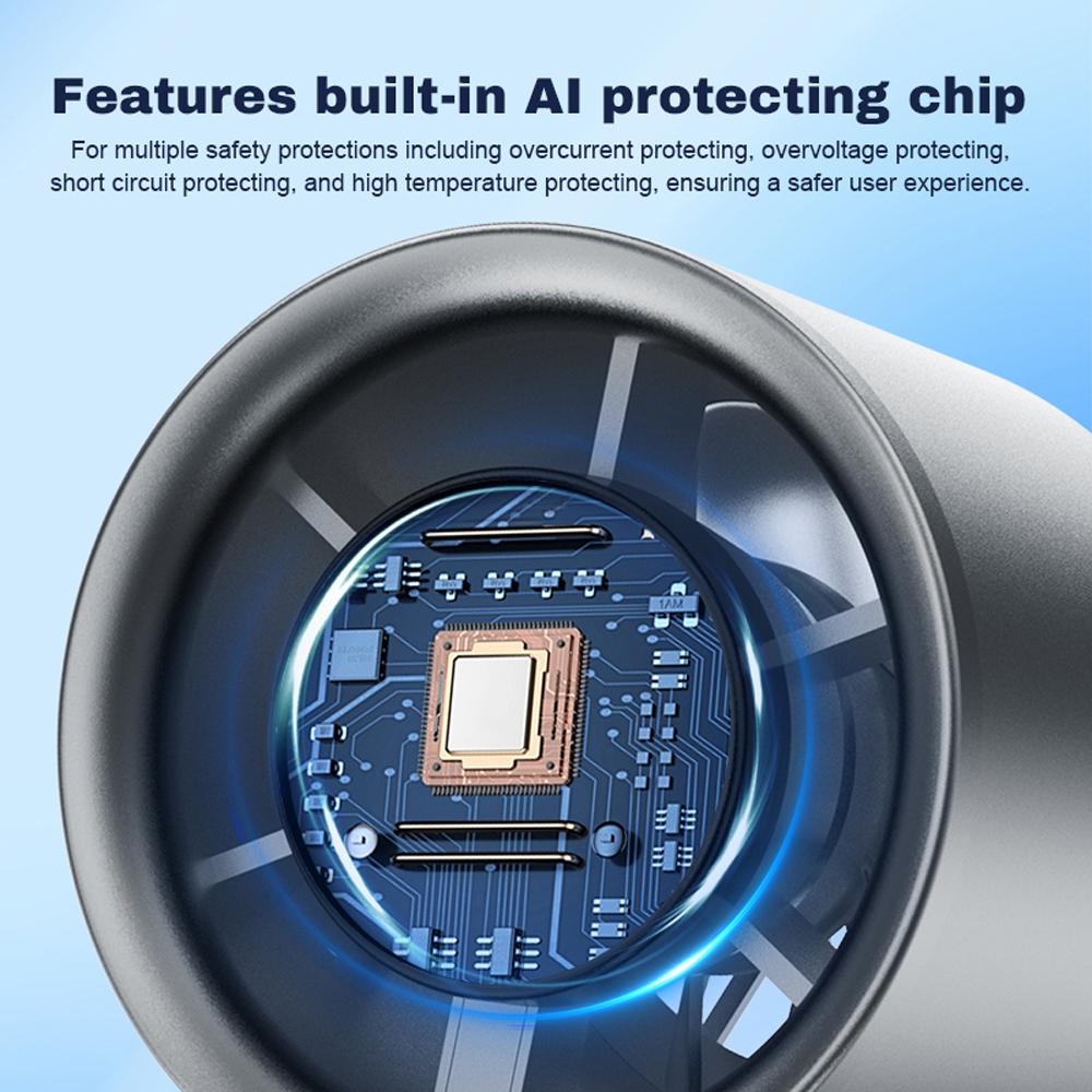 Ручной вентилятор Высокоскоростной портативный турбовентилятор Электрический вентилятор с USB-аккумулятором и цифровым дисплеем