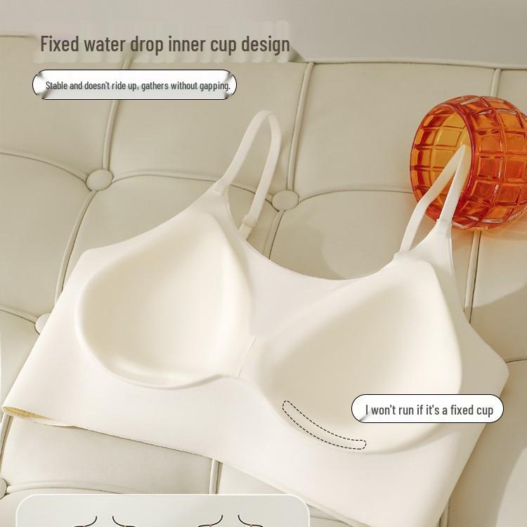 Seamless Push-Up Strapless Camisole Bra with Spaghetti Straps for Small Chests