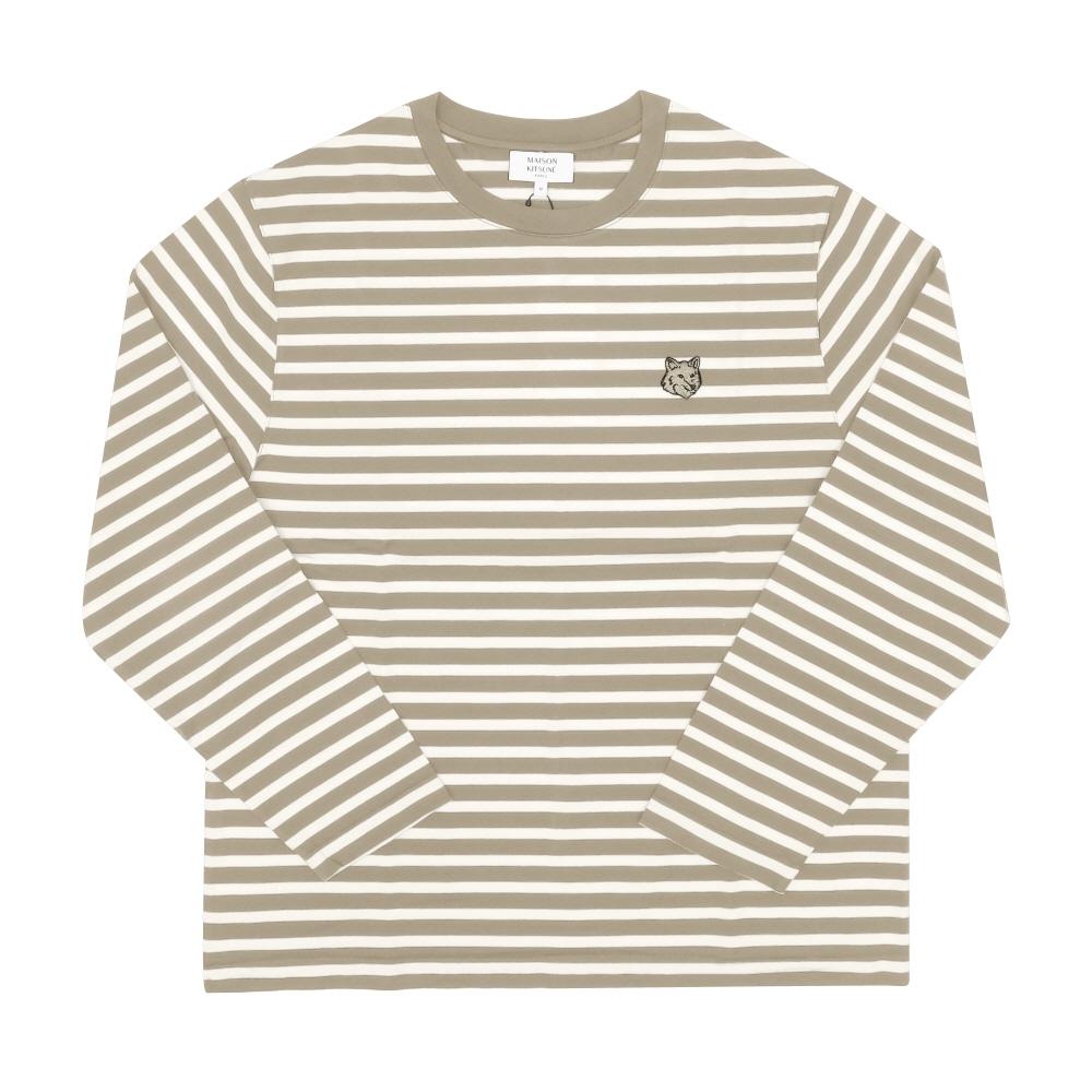MaiSon KitSune Смелая нашивка с головой лисы Полоска Мужская S Футболка с длинным рукавом Pm00122kj0044