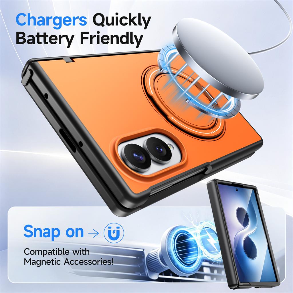 360 Вращающееся кольцо-подставка Магнитный чехол для телефона Magsafe Для Samsung Z Fold8 Ultra 7 Защитная противоударная крышка для шарнира