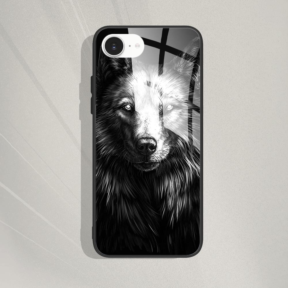 For iPhone 16e Case Printed Cartoon Tempered Glass Case Phone Back Cover For iPhone 16E 2025 Phone Cases 16 E Fundas Bags Bumper