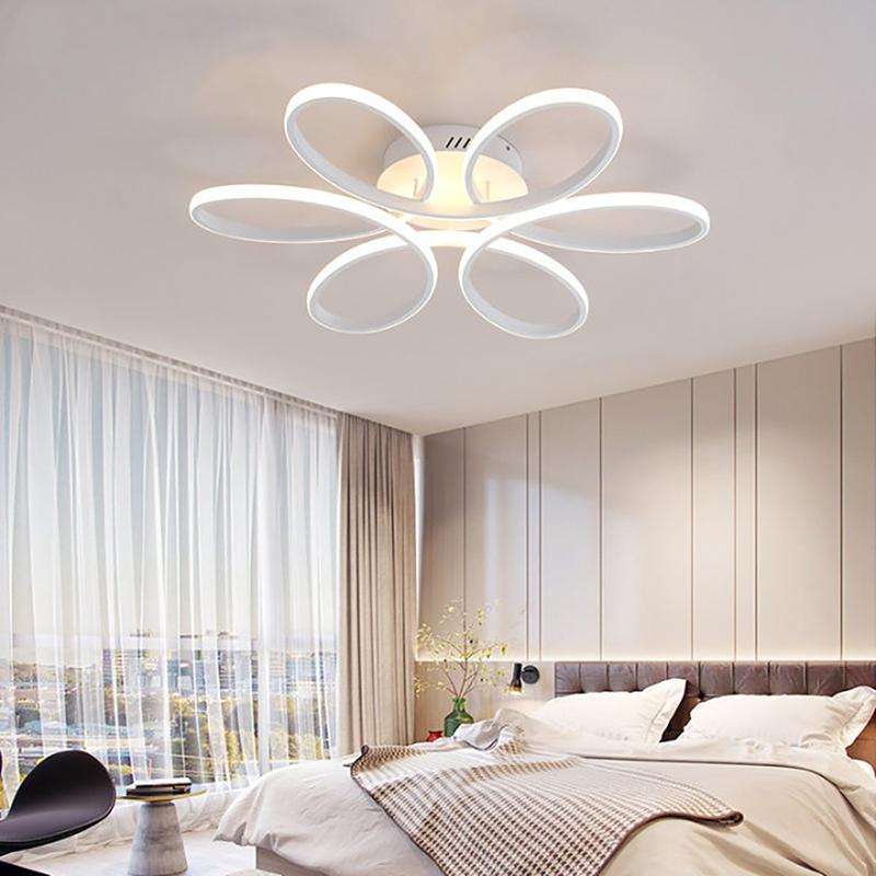Современные светодиодные потолочные светильники June Grass Lighting Гостиная Коридор Балкон Вилла Спальня Внутренний декор Черно-белые лампы Lustre