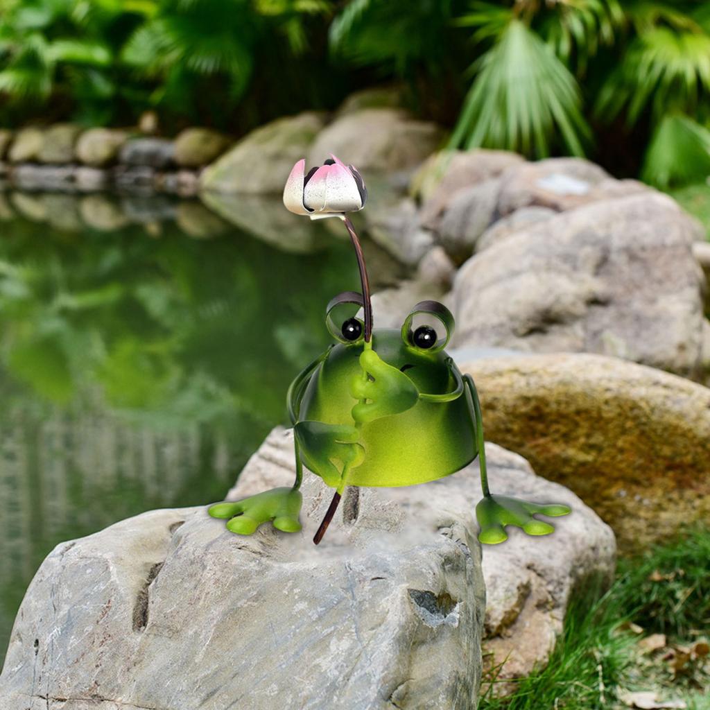 Садовая статуэтка лягушки Yousheng, ручная работа, железное украшение в виде лягушки, коллекционная фигурка лягушки для патио, балкона, домашнего декора, офисного стола