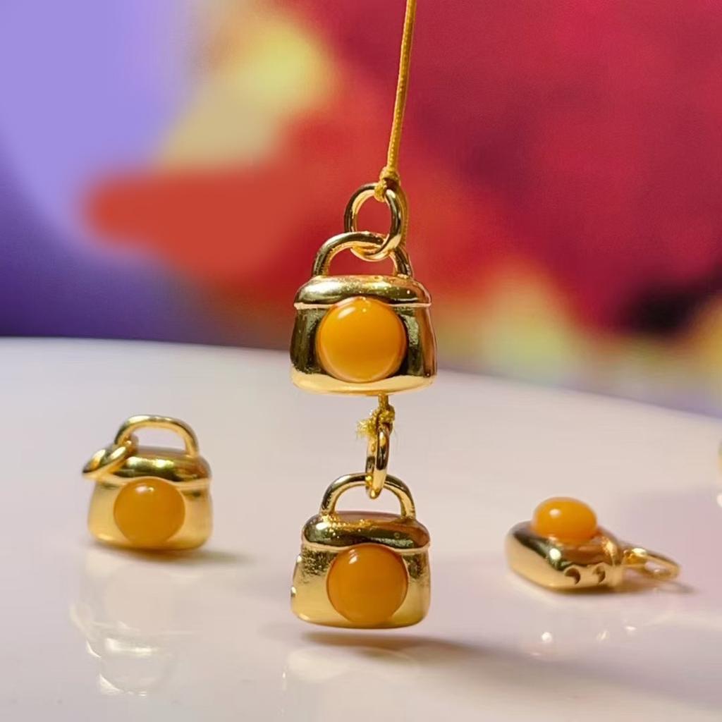 5Pcs, Aura Healing Gemstone Pendant with Golden Accents, Stylish Handmade Lock Shape Charms for Jewelry Making DIY Necklace Materials 9×10mm