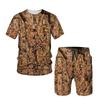 Камуфляжные футболки для охоты, комплекты с 3D-принтом Maple Leafs, мужской спортивный костюм, уличная одежда, футболка, шорты, комплект из 2 предметов, детские костюмы, одежда