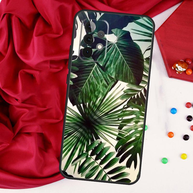Листья Монстеры Цветы Пальмы Для Samsung Galaxy A55 A53 A33 A13 A35 A15 A36 A56 A26 A16 A22 A32 A52 A54 A34 A06 A05 Чехол