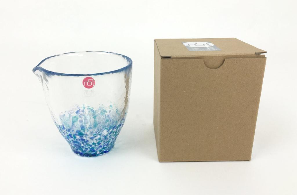 ADERIA Tsugaru Vidro Sake Hydrangea, изготовлено индивидуально, охлажденное саке, подарок на новоселье, небольшой подарок на пенсию, день рождения.