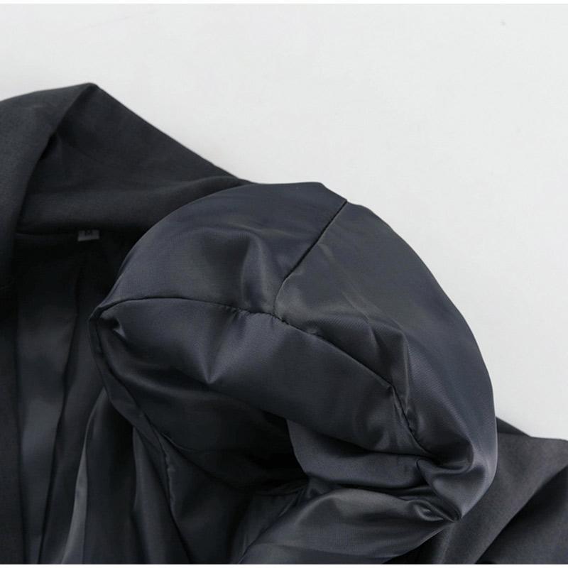 Женский костюм из 2 предметов, элегантный пиджак с карманом на пуговицах и длинным рукавом, высокая талия, прямые брюки, женский офисный наряд 2025 года на весну и осень