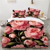 3D Flower Printed Duvet Cover King Twin Queen Double Size Kit Floral Pillowcase  New Wholesale Elegant Bedspread