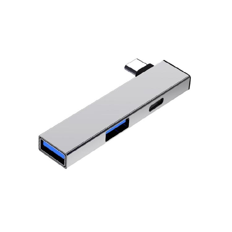 USB-C хаб USB-C разветвитель Type-C на Type-C и 2 порта USB Адаптер с функцией Plug and Play для всех платформ
