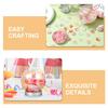 9Pcs Plastic Snow Globe Kit Round Candy Jar Style DIY Ornament Craft for Holiday Party Favors Winter Themed Decoration Home