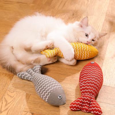 Игрушка для кошек и рыбок Catnip Pets Supplies for Cute Cat Toys Интерактивная симуляция скрежета зубов Fish Cat Mint Fidget Toy для котенка