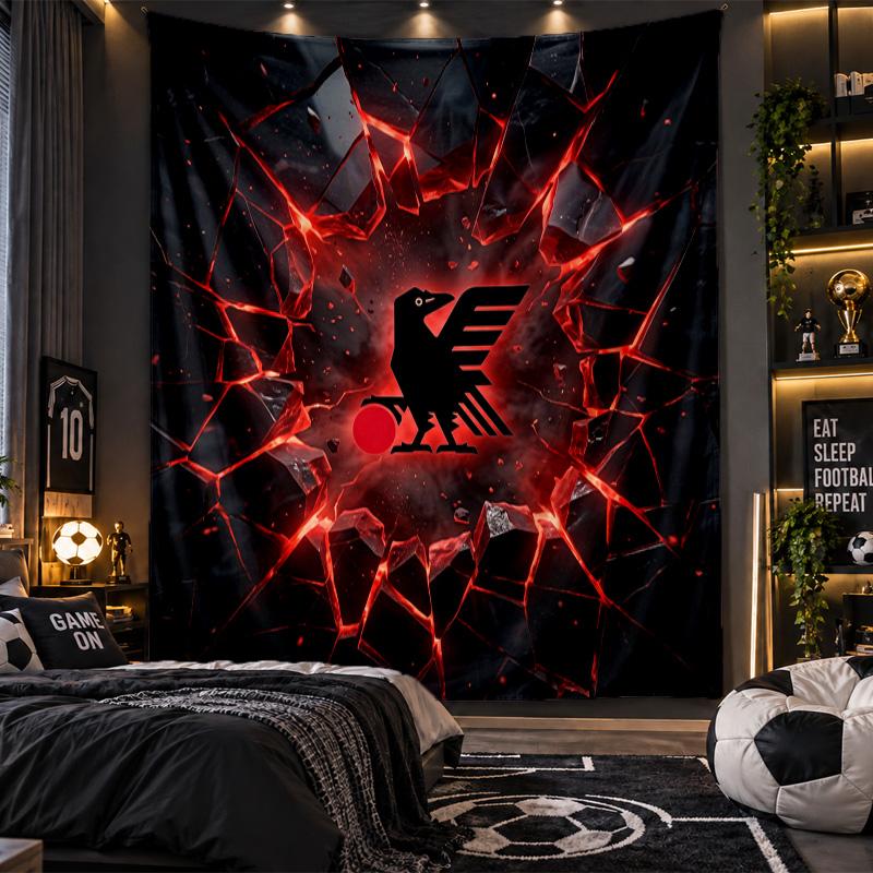 Wall Hanging Tapestry Japan Football Print Cloth for Living Room Bedroom Home Decor