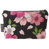Senshishuin Nishijin Brocade Pouch with Black Love Cherry Blossom Design (Lined) (Small)