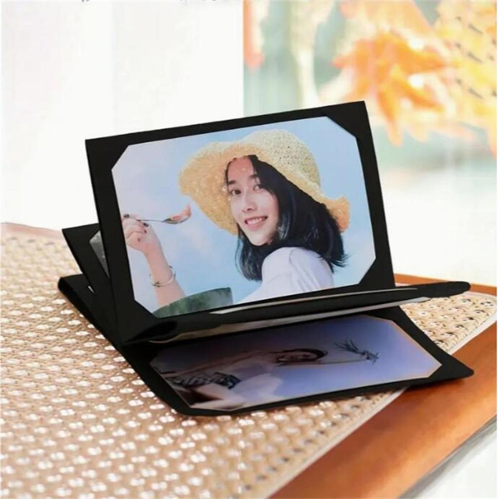 Creative Small Card Photo Postcard Storage Book Kraft Paper Folding DIY Handmade Packaging Folding Insert Blank Photo Album