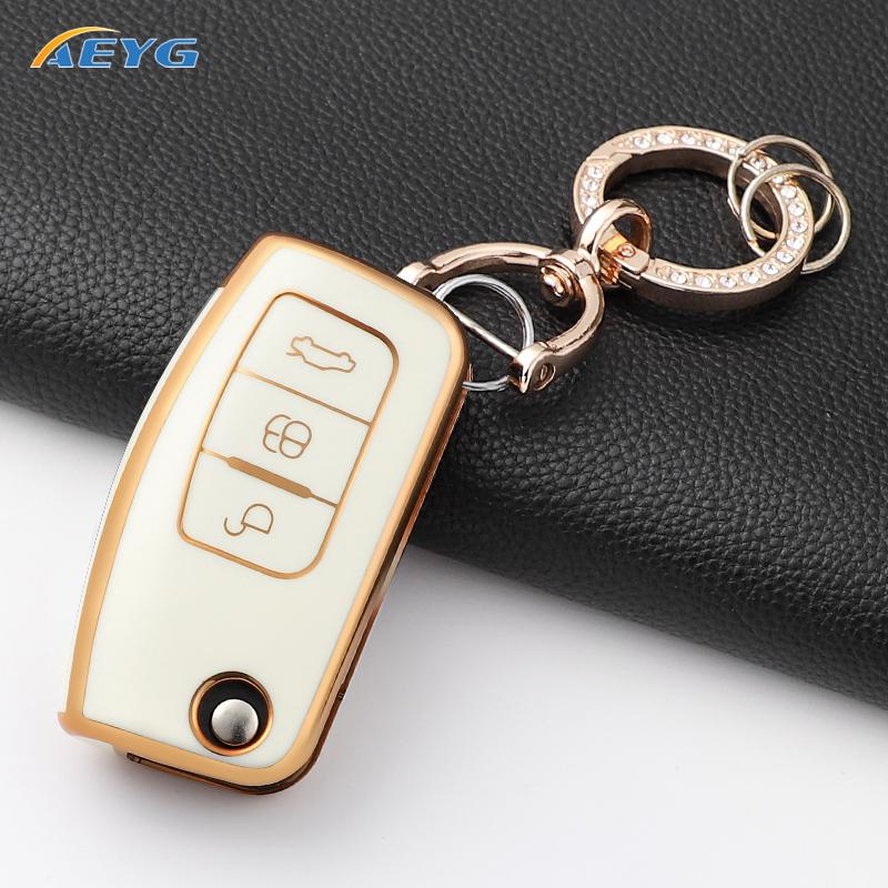 Чехол-брелок для ключа автомобиля для Ford Focus 2 MK2 Fiesta Mondeo Galaxy Ecosport Kuga Escape Falcon B-Max C-Max Аксессуары