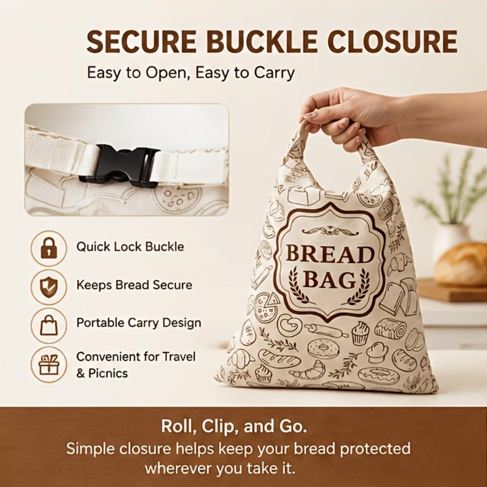 Reusable Beeswax Bread Bag Washable Sourdough Bread Storage Bag Freezer Safe Antibacterial Food Storage Bag Artisan Bread
