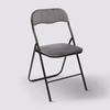 Atmosphera "Easy" Velvet Folding Chair - Gray