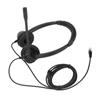 RJ9 Telephone Headset Noise Cancelling Binaural Corded Cell Phone Headphone with Mic for VOIP Phone Landline