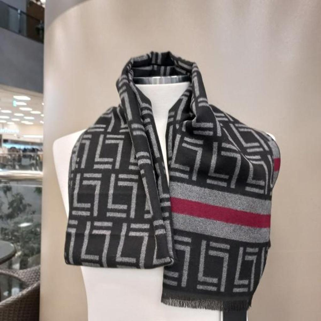 Мужской зимний флисовый шарф с геометрическим рисунком TR HL4C069