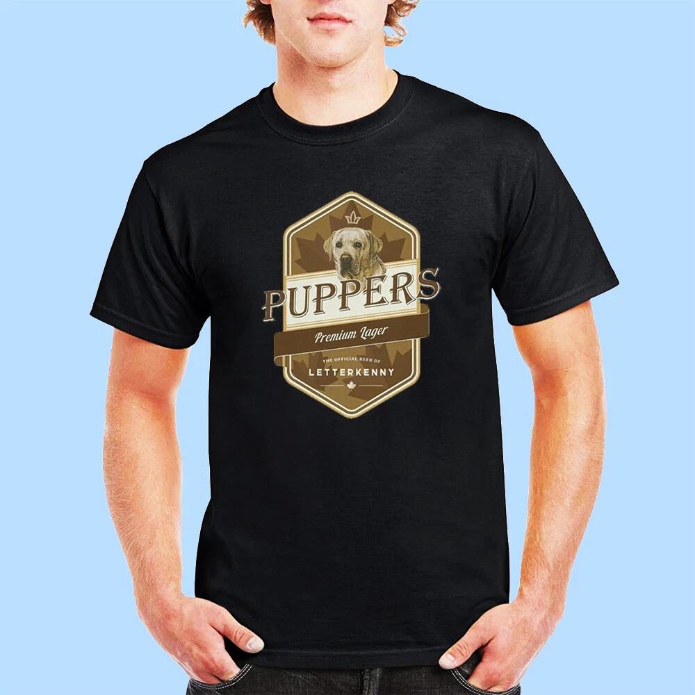 Letterkenny Puppers Premium Lager Beer Mens Black T-Shirt Size S-5XL