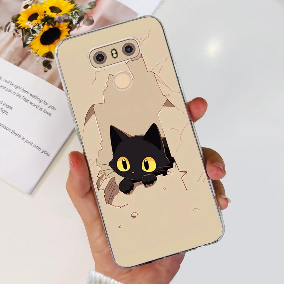 Чехол для LG G6 Plus LGM-G600K Чехлы для телефонов Популярный Цветок Мягкий Силикон Прозрачный Защитный Корпус Для LG G6 G 6 LG6 LGG6+ Задняя Крышка