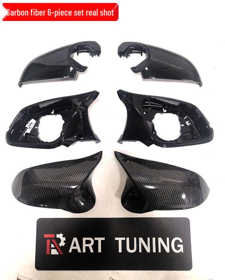 Carbon Fiber M3-Style Mirror Covers for BMW Series 1, 2, 3GT, X1 E84 - 6-Piece Set