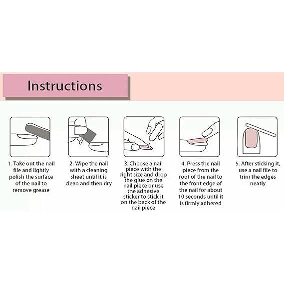 Нажмите на поддельное дизайнерское наращивание искусственных ногтей в цвете Almond (12 гвоздей) с маникюрным набором (Черный с шипами)