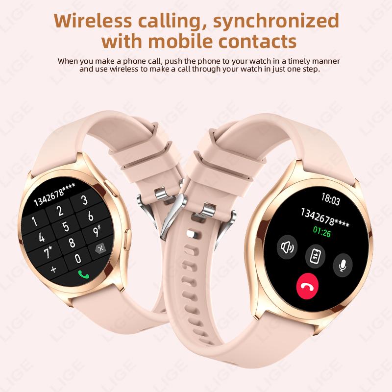 SACOSDING 1.27" AMOLED Роскошные Умные Часы Для Женщин Водонепроницаемые Bluetooth Звонки Женский Браслет Спорт Монитор Здоровья Женские Умные Часы Подарок