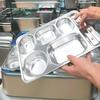 304 Stainless Steel Divided Meal Tray
