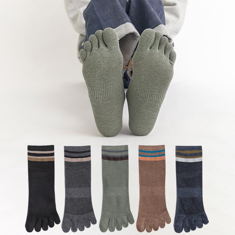 5 пар мужских носков с отдельными пальцами, спортивные низкие носки до щиколотки, высококачественные хлопковые носки с пятью пальцами для мальчиков