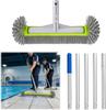 Pool brush for foil pools, pool brush, pool mop, pool cleaning, cleaning brush with semi-ball-shaped bristles for pool walls, tiles, and steps