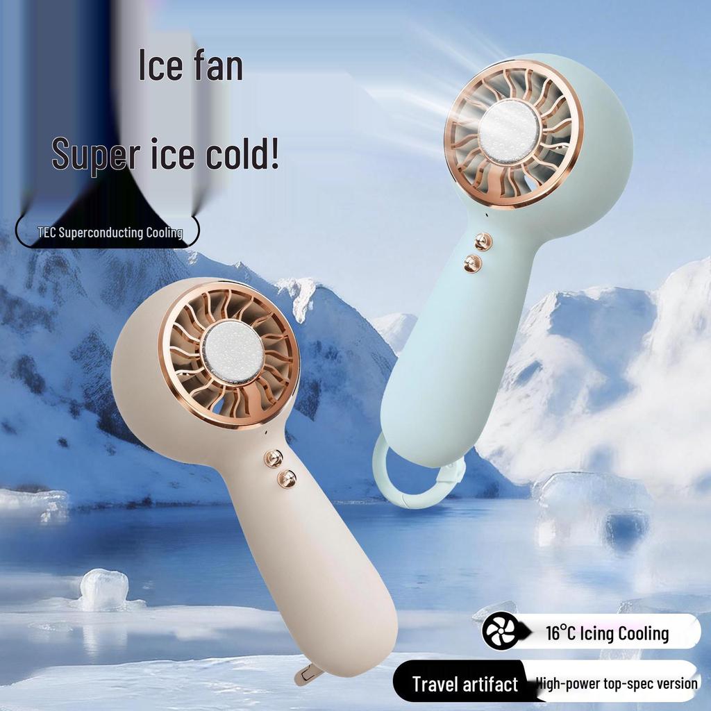 2026 Portable Mini Desktop Fan with Ice Pack and Long Battery Life – Silent Handheld for Outdoor Use